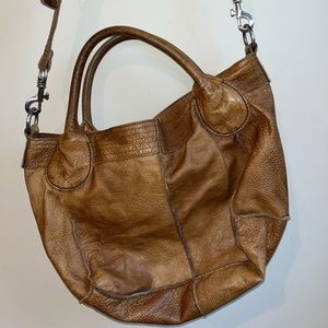 Camel Leather Large Purse